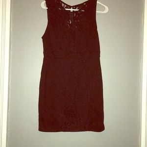 Black dress with lace down front and back